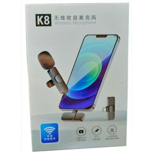 K8 Wireless Microphone For Type C - Plug & Play - Single Mic